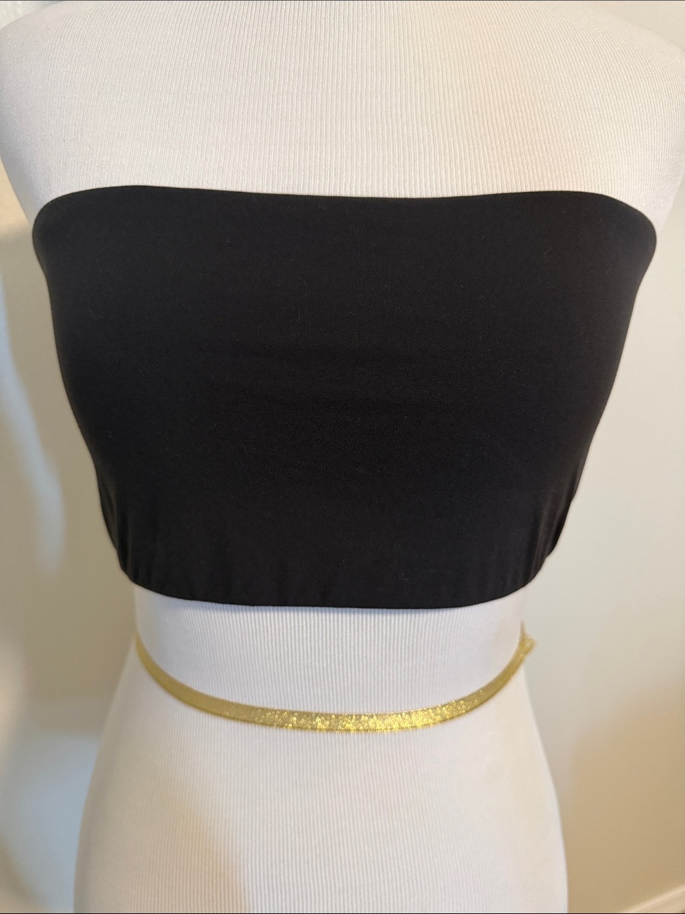 SKIMS Black Strapless Bandeau Tube Top